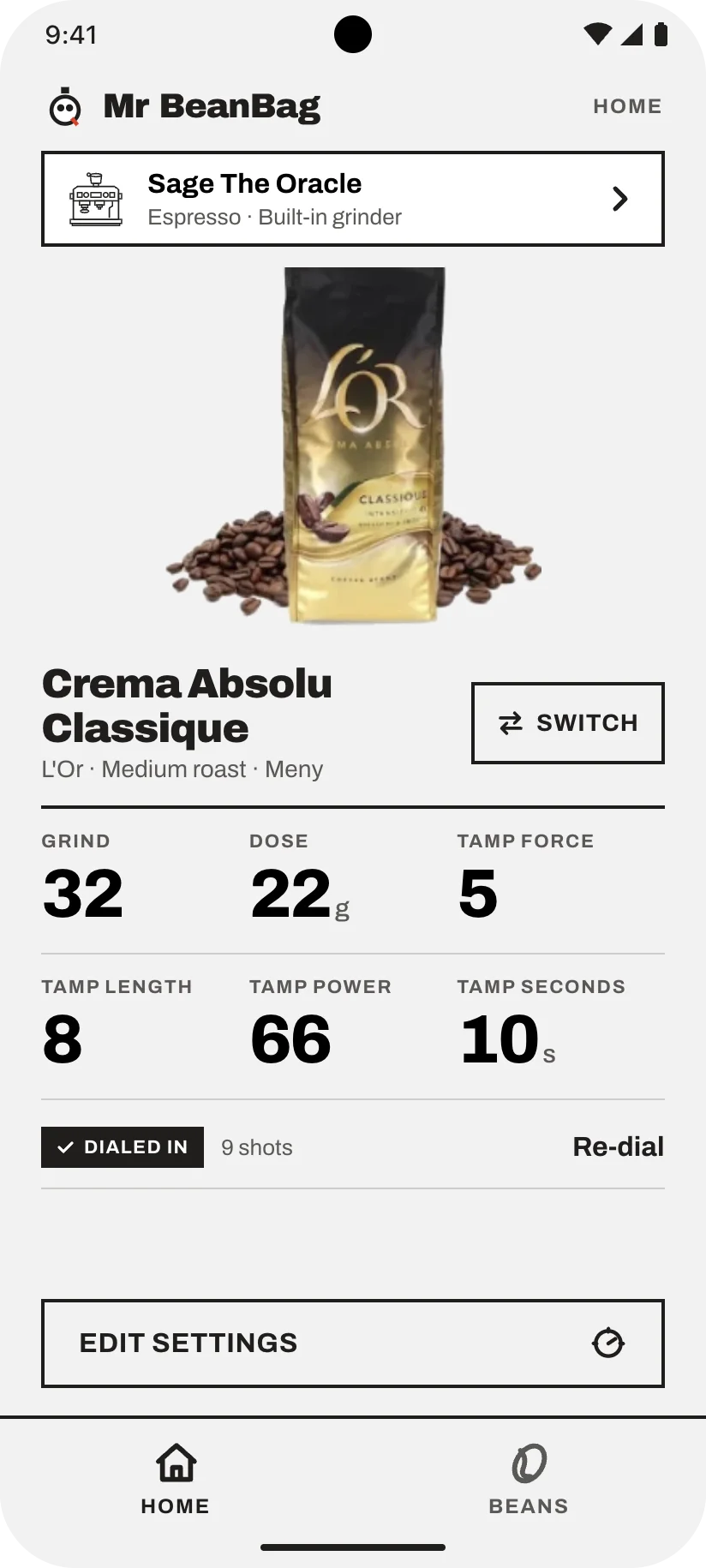 Step 4: the bag is dialed in